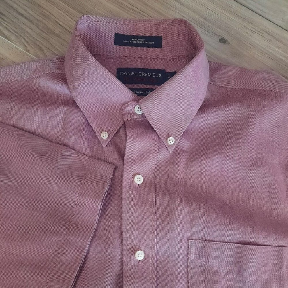 Daniel Cremieux Men's Medium Pink Short Sleeve Button Down Shirt